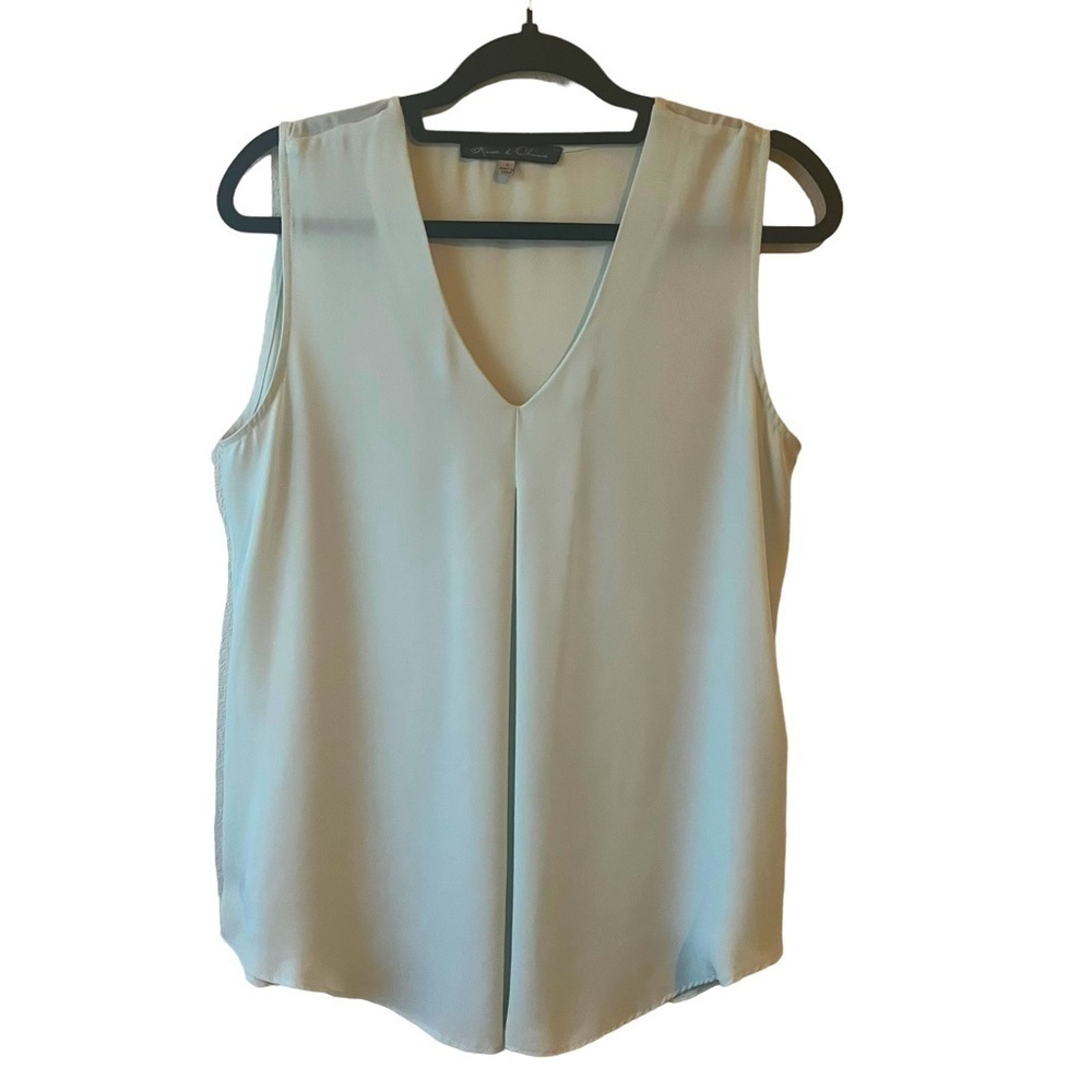 Rose & Olive Mint Green Sleeveless Shell Top size Small